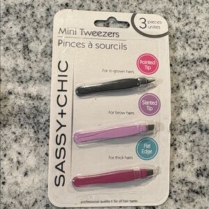 Mini tweezers three pack